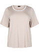 T-shirt avec TENCEL™ Lyocell et rayures, Beige, Packshot image number 0