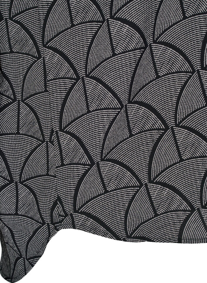 Chemisier à manches courtes imprimé, Black Grey Graphic , Packshot image number 3