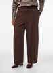 Pantalon ample en jersey taille haute, Marron, Model image number 2