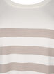 Pull rayé en viscose avec manches 3/4, Birch/Simply Taupe, Packshot image number 2