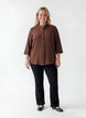 Tunique avec manches 3/4, Marron, Model image number 1