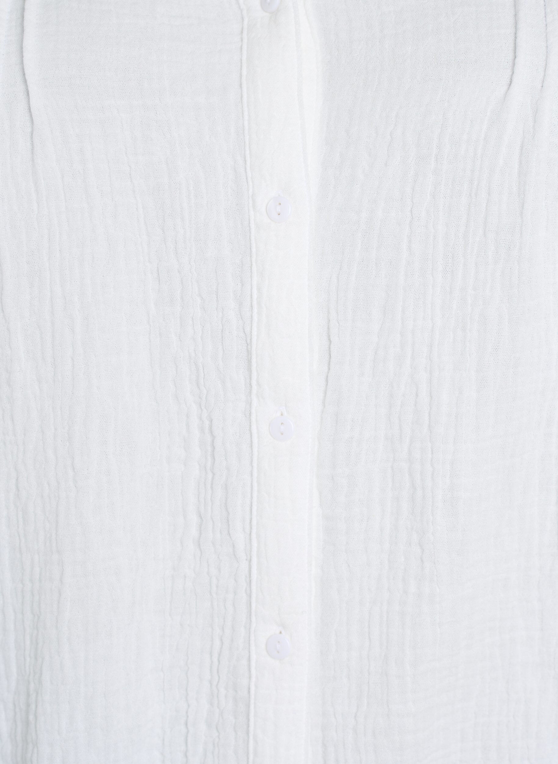ZizziBlouse en mousseline de coton avec d&eacute;tails brod&eacute;s, Blanc, Packshot image number 2