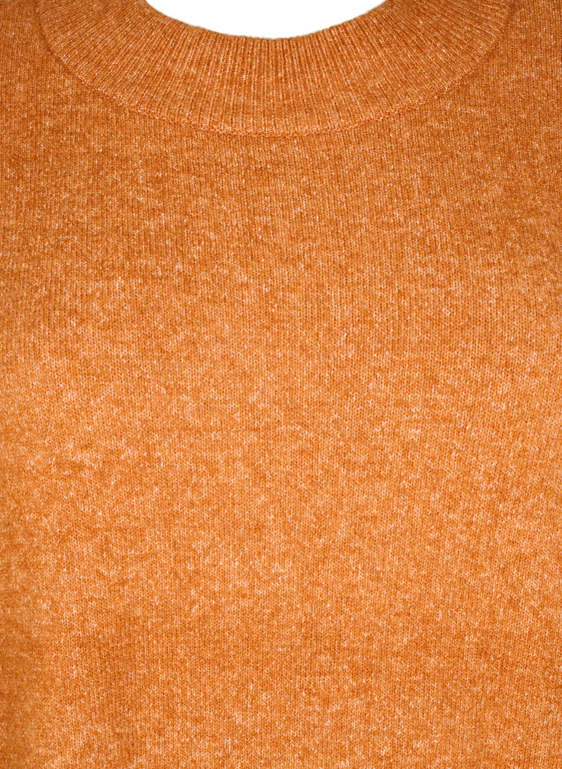 Zizzi Long chemisier tricot&eacute; &agrave; manches longues, Autumnal Mel., Packshot image number 2