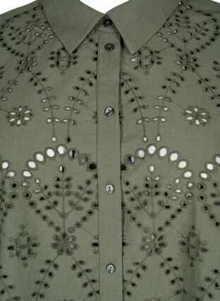 Chemise en coton avec broderie anglaise, Thyme, Packshot image number 2