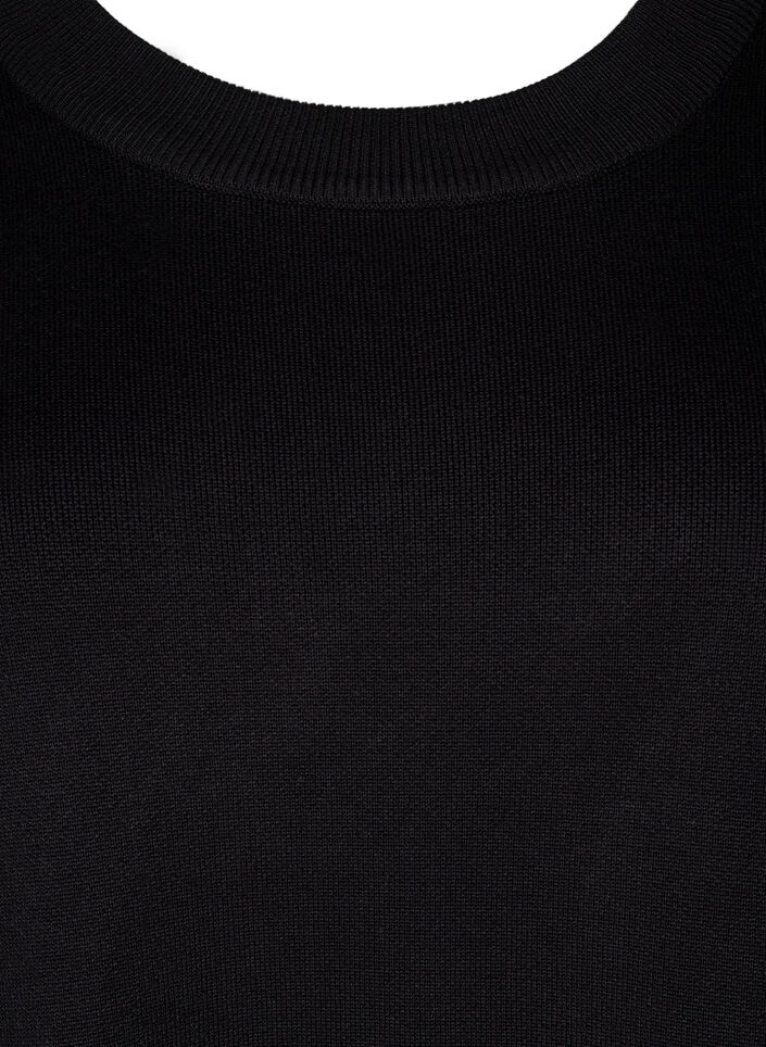 Robe en maille avec détails brodés, Black Medium G. Comb, Packshot image number 2