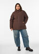 Veste d'hiver avec capuche et taille ajustable, Marron, Model image number 1