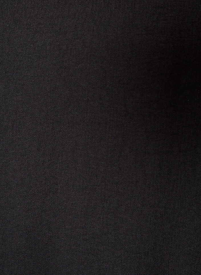Blouse en viscose &agrave; col V et coupe ballon, Noir, Packshot image number 2