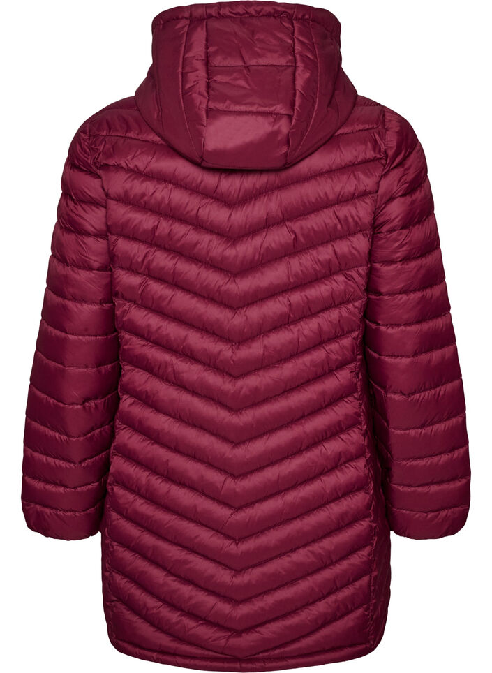 Veste l&eacute;g&egrave;re avec des poches et une capuche d&eacute;tachable, Bordeaux, Packshot image number 1