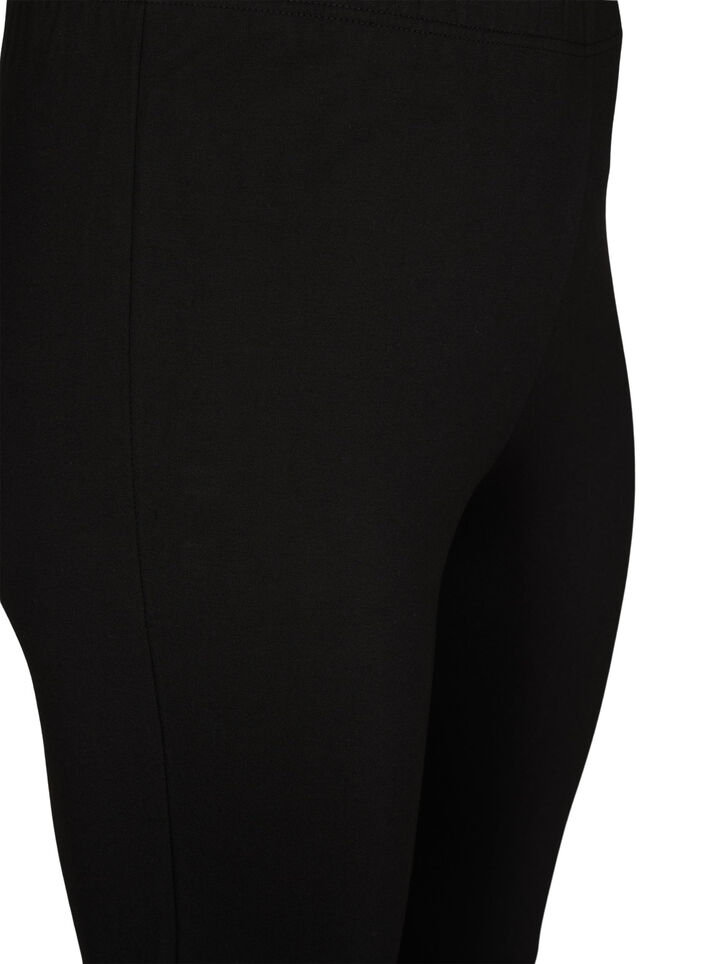 Le leggings en viscose avec des détails de bouton, Noir, Packshot image number 2