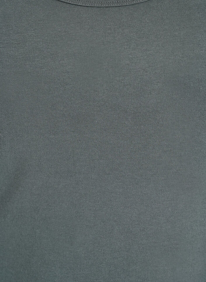 Haut basique en coton, Vert fonc&eacute;, Packshot image number 2