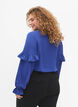 Blouse avec volants et boutons, Deep Ultramarine, Model image number 1