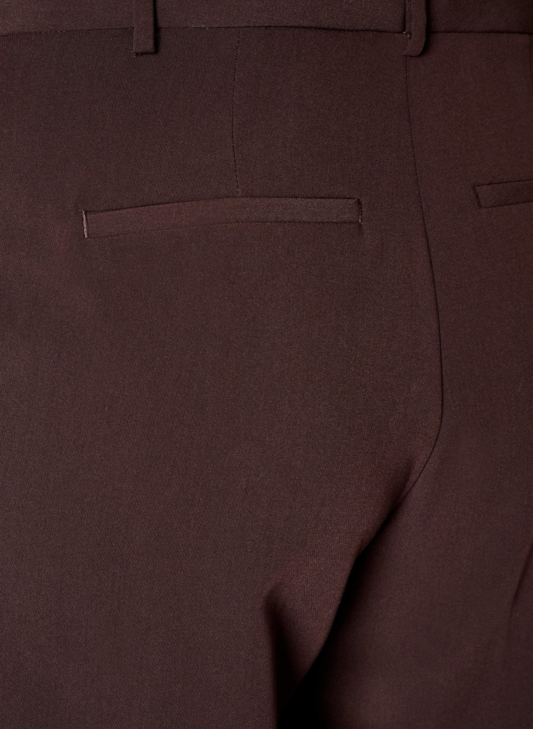 ZizziPantalon tailleur large &agrave; taille haute, Marron, Packshot image number 3