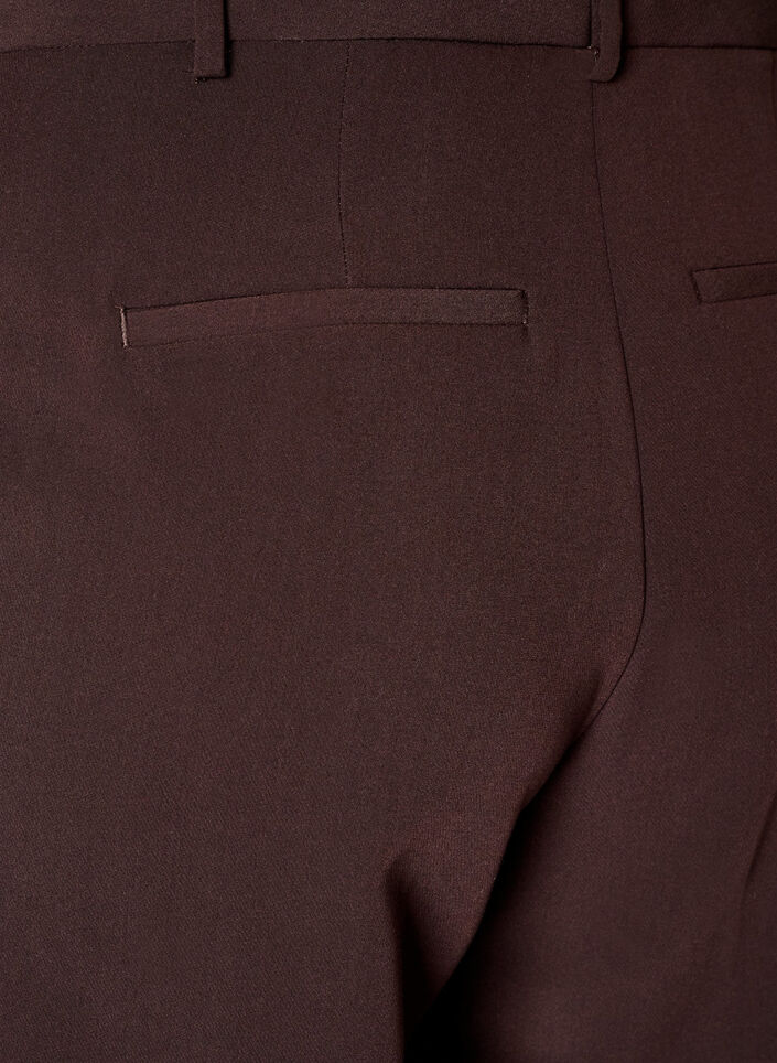 Pantalon tailleur large &agrave; taille haute, Marron, Packshot image number 3