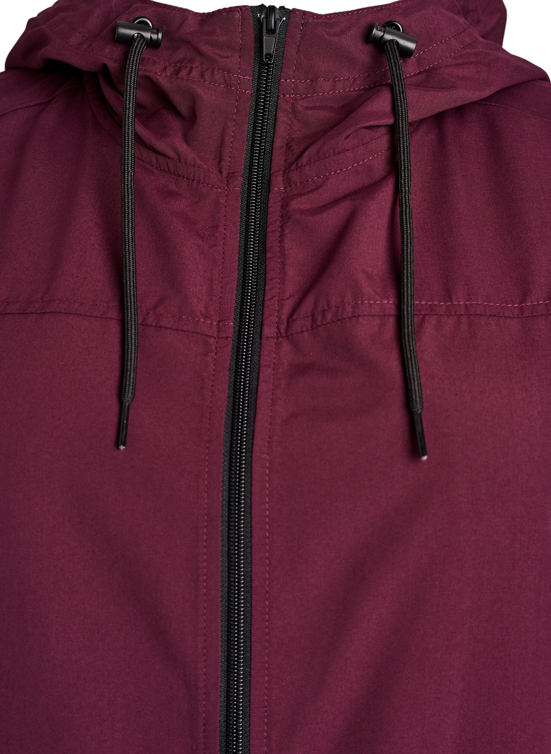 Zizzi Flash - Parka l&eacute;g&egrave;re avec capuche, Bordeaux, Packshot image number 2