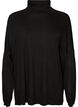 Pull &agrave; col roul&eacute; &agrave; coupe ample, Noir, Packshot image number 0