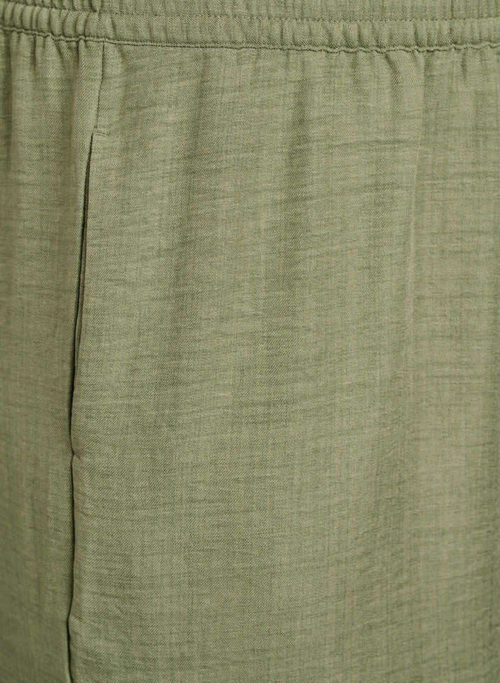 Pantalon ample avec ceinture &eacute;lastique et poches, Vert, Packshot image number 2