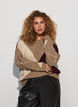 Tricot &agrave; motif arlequin, Camel, Model image number 0