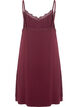 Chemise de nuit avec bord dentelle en viscose, Bordeaux, Packshot image number 1