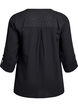 Blouse en mousseline de coton avec broderie anglaise, Noir, Packshot image number 1