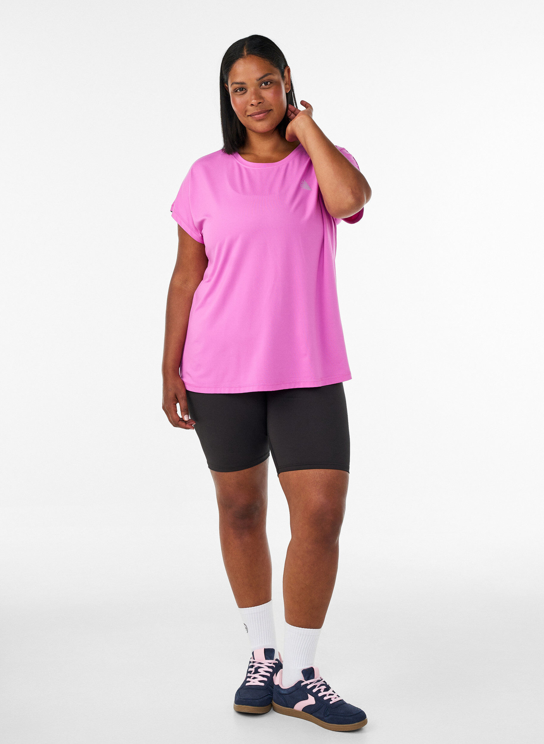 ZizziT-shirt de sport couleur unie, Violet, Model image number 1