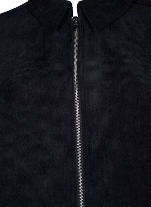 Robe en velours avec fermeture Éclair et manches 3/4, Black, Packshot image number 2