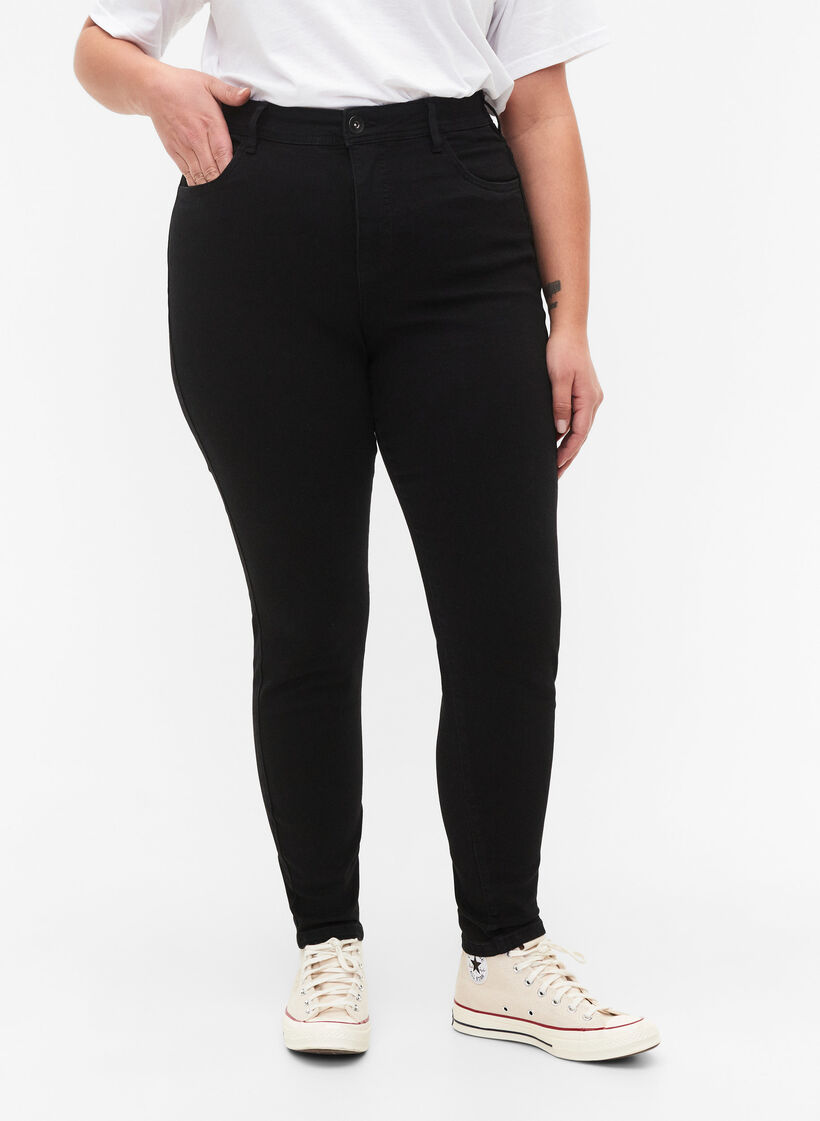 Jeans avec coupe super slim, Noir, Model image number 3