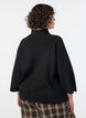 Blouse en maille en m&eacute;lange de viscose &agrave; col roul&eacute;, Noir, Model image number 2