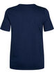 T-shirt basique &agrave; manches courtes et col en V, Bleu, Packshot image number 1
