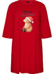 Chemise de nuit en coton bio &agrave; motif de No&euml;l, Rouge, Packshot image number 0