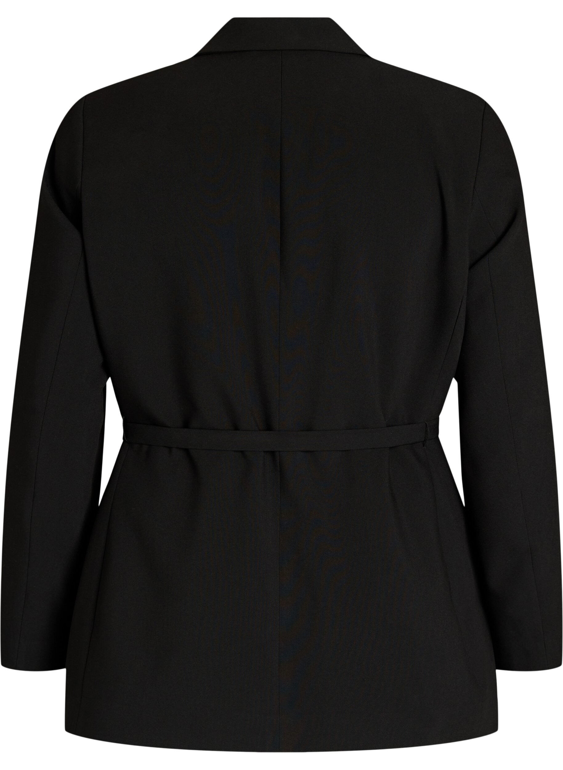 ZizziBlazer avec ceinture &agrave; nouer amovible, Noir, Packshot image number 1
