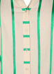 Chemisier en coton rayé avec col à volants, Beige Green Stripe, Packshot image number 2
