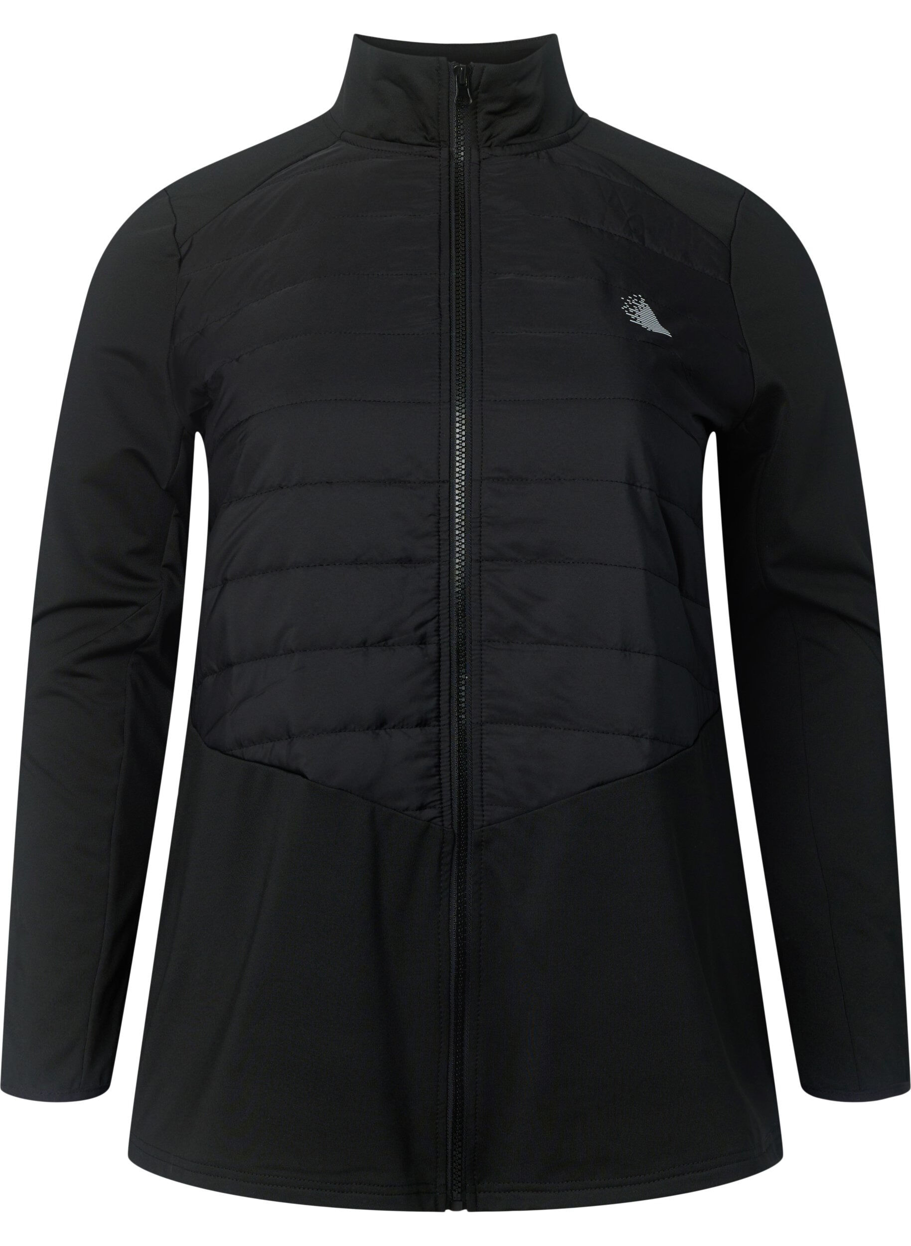 Zizzi Cardigan pour le sport avec rembourrage et fermeture &eacute;clair, Black, Packshot image number 0
