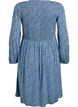 Robe avec haut smock&eacute; et imprim&eacute; &agrave; petites fleurs, Bleu, Packshot image number 1