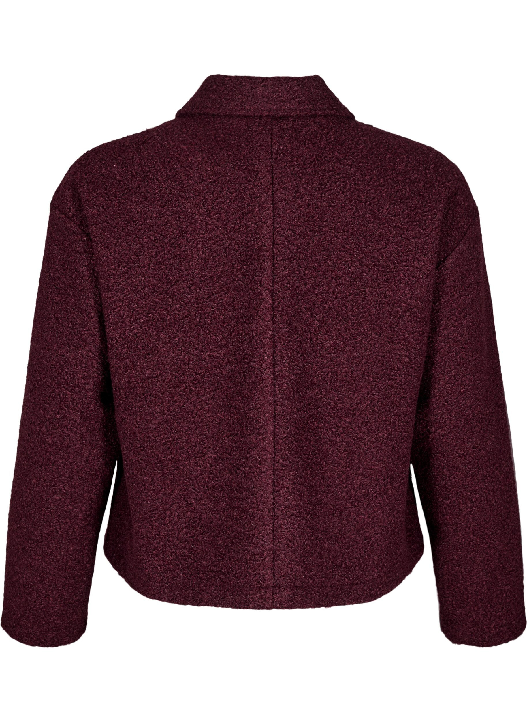 Zizzi Veste courte zipp&eacute;e, Bordeaux fonc&eacute;, Packshot image number 1