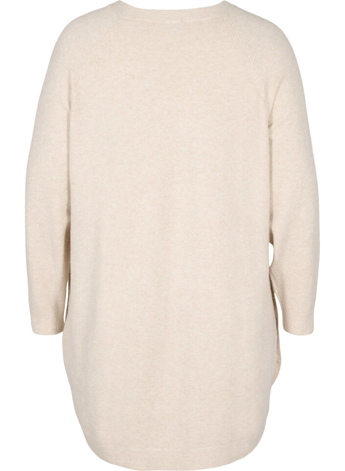 Robe en maille mélangé avec boutons, Pumice Stone Mel., Packshot image number 1