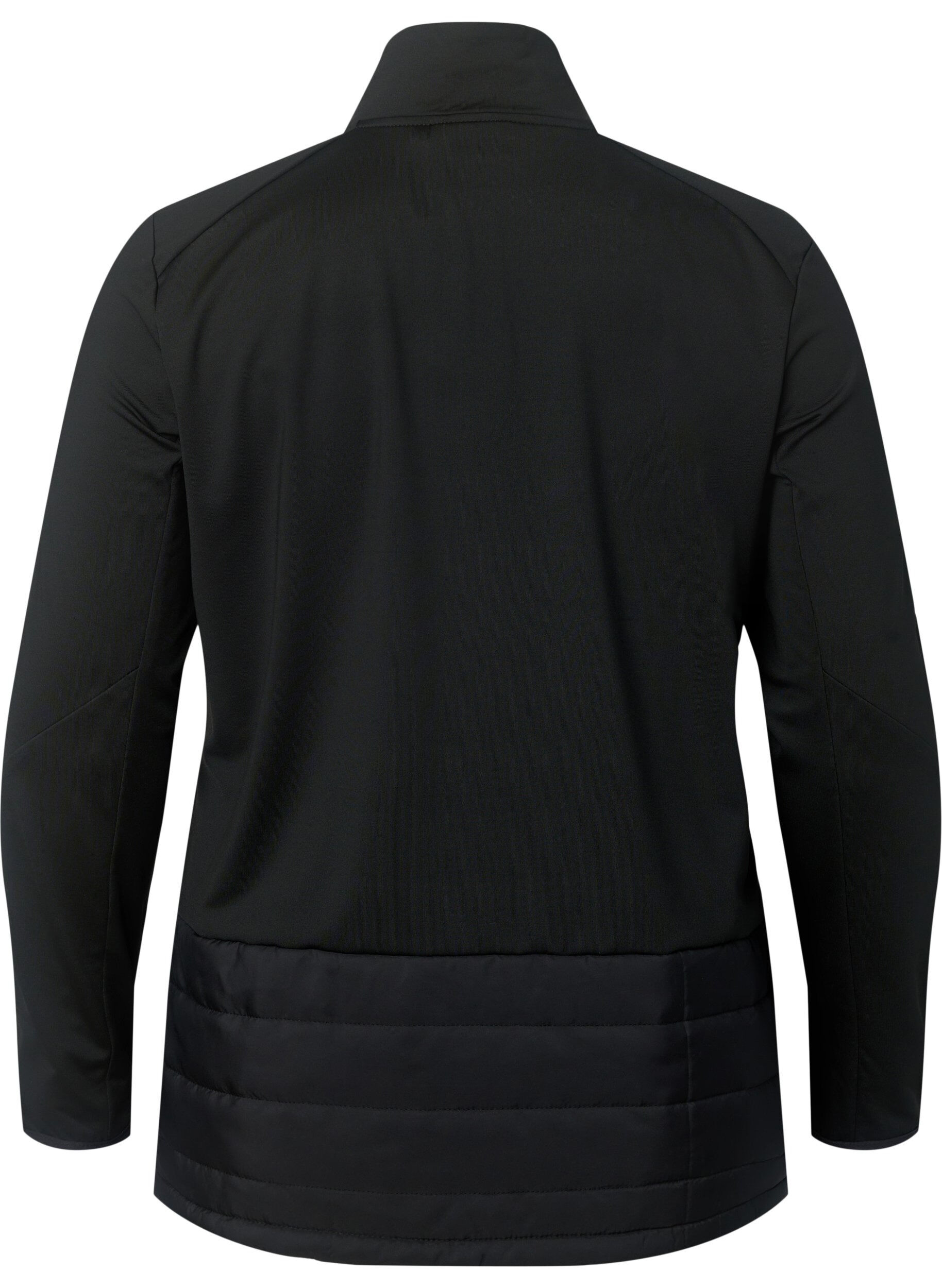 Zizzi Cardigan pour le sport avec rembourrage et fermeture &eacute;clair, Black, Packshot image number 1