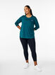 Blouse d'entra&icirc;nement &agrave; manches 3/4, Vert, Model image number 1