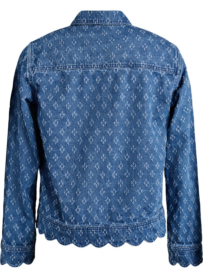 Veste en jean avec un effet us&eacute;, Bleu, Packshot image number 1