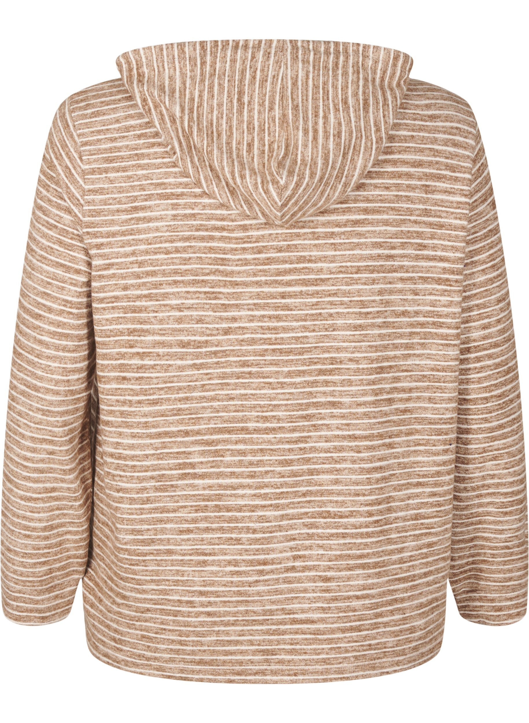 Zizzi Sweat &agrave; capuche ample, Fondue Fudge, Packshot image number 1