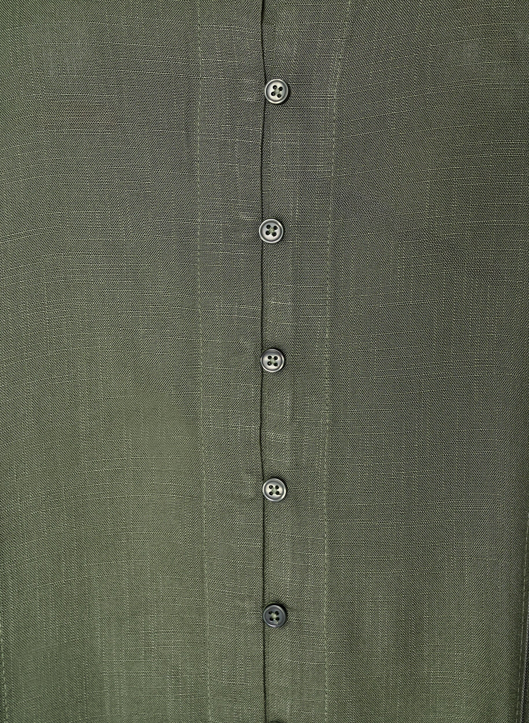 ZizziTunique en viscose avec boutons et ourlet &agrave; volants, Vert, Packshot image number 2