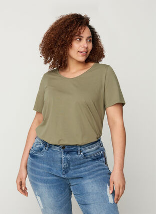 T-shirt basique, Deep Lichen Green, Model image number 0