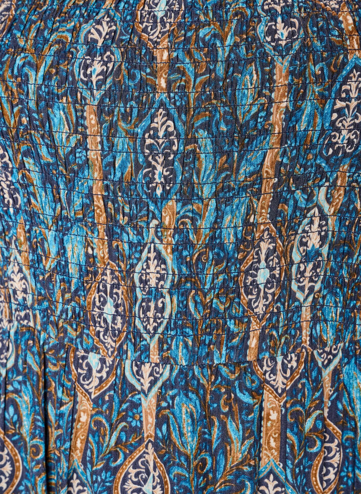 Robe d'&eacute;t&eacute; en viscose &agrave; imprim&eacute; paisley, Bleu, Packshot image number 2