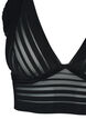 Soutien-gorge en mesh rayé, Black, Packshot image number 2