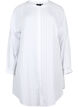 Chemise longue en viscose à structure rayée, Bright White, Packshot image number 0