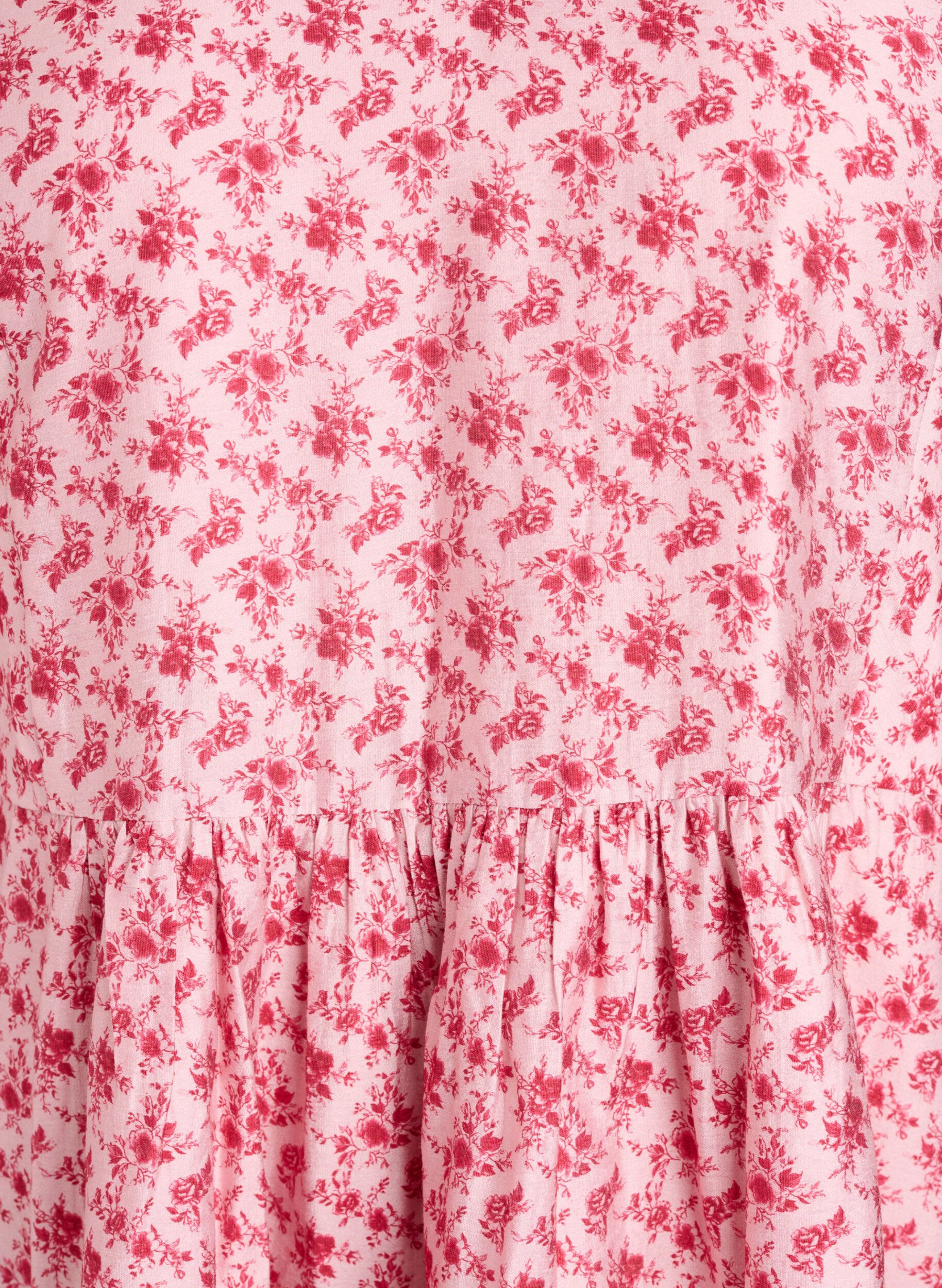 ZizziRobe courte en viscose avec une taille empire et des manches ballon, Rouge, Packshot image number 2