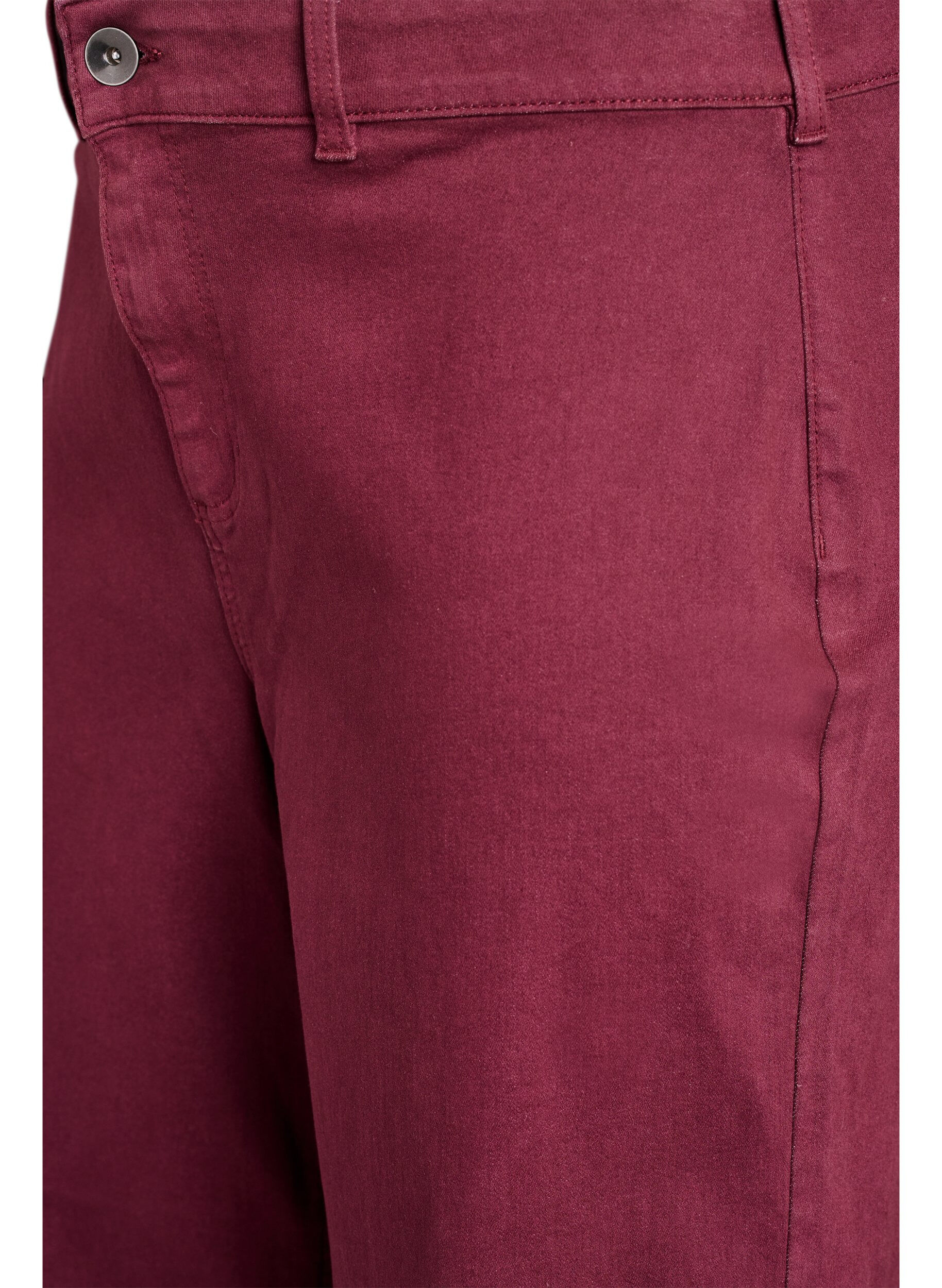 Zizzi FLASH - Jean coupe ample, Bordeaux, Packshot image number 2