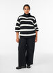 Pull en tricot avec col haut et fermeture &eacute;clair, Noir, Model image number 1