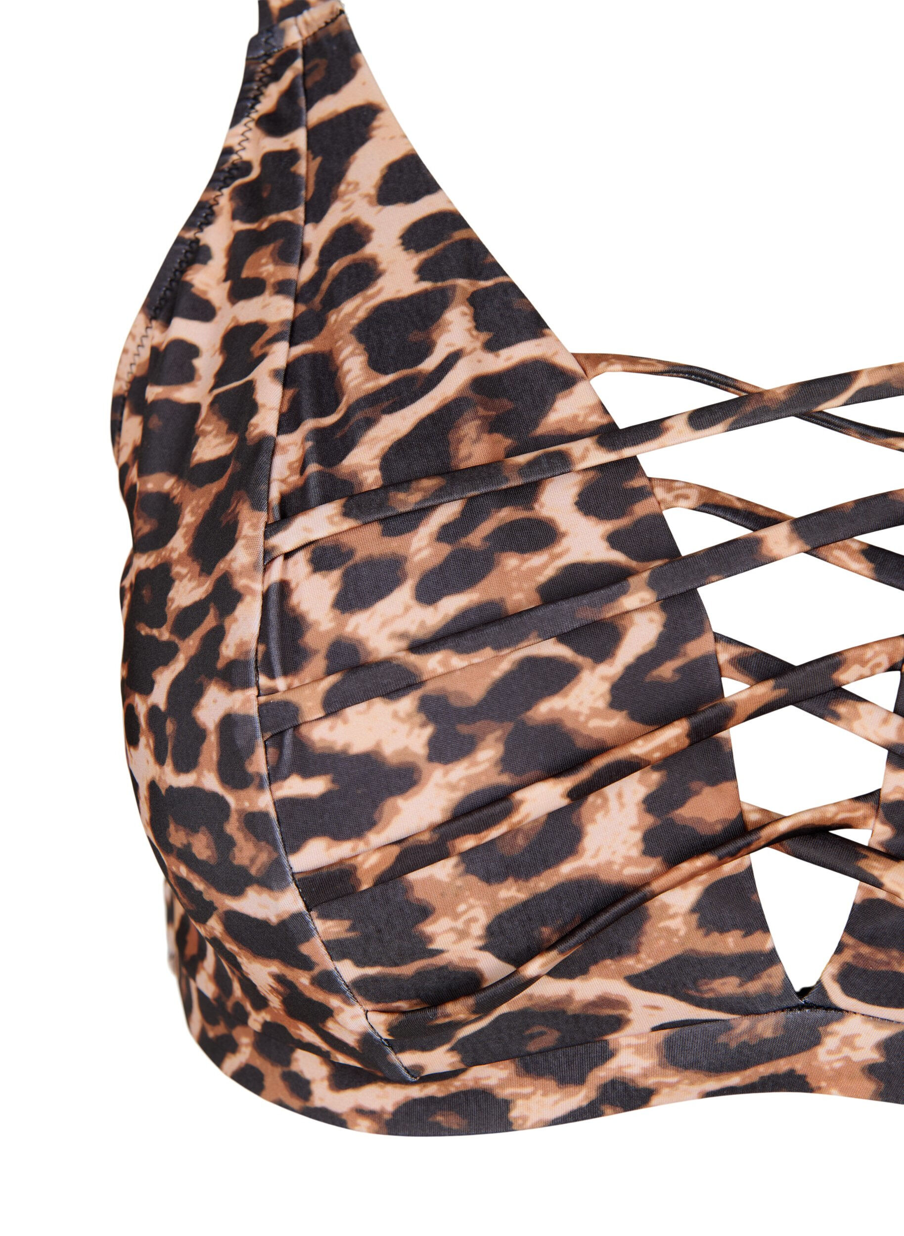 Zizzi Soutien-gorge de bikini imprim&eacute; l&eacute;opard avec d&eacute;tail string, Autentic Leopard, Packshot image number 2