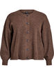Cardigan en tricot c&ocirc;tel&eacute; avec boutons, Marron, Packshot image number 0