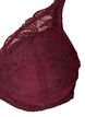 Soutien-gorge rembourr&eacute; en dentelle avec armatures, Bordeaux, Packshot image number 2